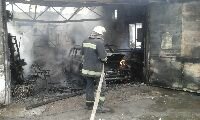 Пожежа в приватному гаражі в Гребінках